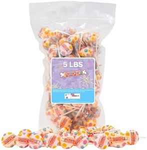 Smarties Lollies - Gluten Free & Peanut Free - Low Calorie Fruity Flavors Individually Wrapped Lollipops - Perfect for Birthdays & More - Made by US Candy Company Since 1949-5 Pound Bulk Bag