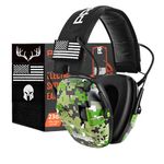 PROHEAR Electronic Ear Protection for Shooting with 4X Sound Amplification, Gun Range Hearing Protection Muffs, NRR 23dB Noise Reduction Headphones for Hunting, Green Camo