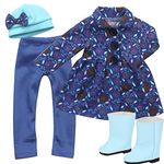 Sophia's Baby Doll 4 Piece Winter Outfit Set with Boots, Baby Doll Clothing, Baby Doll Accessories, For 14.5 Inch Baby Dolls, Blue, Doll Not Included