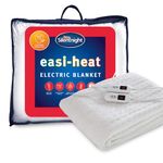 Silentnight Easi Heat Double Electric Blanket – Heated Underblanket with Full Mattress Coverage, Warm Fleece Material and Easy Fit Straps – Ultra Fast Heat Up and LED Controller – Double (137x193cm)