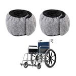 Wheelchair Tyre Covers for Wheelchair Wheels 24'' Non-Slip Protective Cover Protect Floors Carpets Power Wheelchair Tire Covers