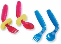 EasieEaters Curved Utensils - Left-Handed w/Shield