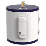 ThermoMate Tank Water Heater Electric, 6 Gallon Small Point of Use Residential Hot Water Heater, 1500W 120Volt Compact, Adjustable Thermostat, UL Listed, ES600