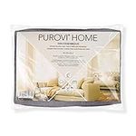 Purovi Wedge Cushion Cover Grey Couch Cushion Cover 60 x 50 x 30 cm (without Wedge Pillow)