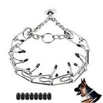 Love Dream Dog Prong Training Collar, Metal Choke Pinch Dog Collar with Comfort Tips, Adjustable Pet Training Collar for Small Medium Large Dogs (Medium)