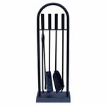 Comtempo Arc 4PC Black Powder Coated Steel Companion Set - 66.5cm / 26" Height.