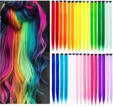 KGBFASS 32Packs Colored Hair Extens