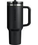 STANLEY Quencher ProTour Flip Straw Tumbler with Leakproof Lid 40 oz | Built-In Straw and Handle | Cup Holder Compatible for Travel | Insulated Stainless Steel Cup | BPA-Free | Black