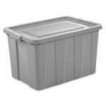 Sterilite 16796A04 Storage Tote, 30 Gallon, Cement Lid and Base (Pack of 4)