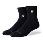 Stance mens Quarter Sock Logoman St Qtr, Black, Large