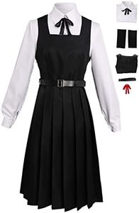 Wolancy Cosplay Costume School Outfit Uniform Dress Shirt Cloak Jacket Skirt Suit Set, Mitaka Asa, X-Large