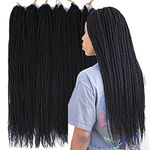 Palace hair 6Pack/LOT Senegalese Twist Crochet Hair Braids Small Easy Twist Crochet Braiding Hair 2S Senegalese Twists 14 inch 18inch 24inch 30strands/pack Hairstyles For Black Women color… (18inch, 1)