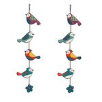 Artvibes Colorful Birds Wall and Door Hanging for Home|Gift, Wall Decoration (WH_5216N)-Multicolour