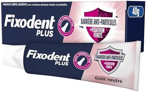 Fixodent Plus Barrière Anti-Particules Crème Adhésive pour prothèses Totales & Partielles 40ml