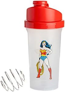 Paladone Wonder Woman Protein Shaker Bottle, 23 oz, Officially Licensed DC Comics Blender Cup