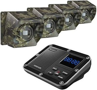 1800 Ft Wireless Outside Driveway Alarm Outdoor Motion Sensor & Detector Driveway Alert System, Rechargeable Battery/Weatherproof/Mute Mode/Clock and Alarm Functional (1&4-Camouflage)