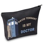 WZMPA Dotor David Tennant Cosmetic Bag David Tennant is My Doctor Makeup Zipper Pouch Bag for TV Show Fans, David Tennant