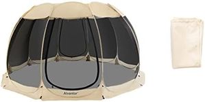 Alvantor Screen House Room Camping Tent Outdoor Canopy Dining Gazebo Pop Up Sun Shade Shelter 10 Mesh Walls Not Waterproof Beige 15'x15' Patent