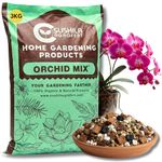 Sushila Agrofert Orchid Potting Mix 3KG | Chunky Orchid Potting Soil Mix for Healthy Roots & Flower Boost | Growth Booster Hydroponics & Soil Amendment for Indoor & Outdoor Orchids Drainage-Aeration