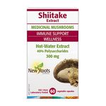 New Roots Shiitake Medicinal Mushrooms - 60 Capsules - Mushrooms Fresh Shiitake Mushroom Extract - Immune Support Supplement - Antioxidants Supplement for Men and Women - Shiitake Mushrooms Capsules