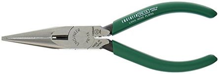 Long Nose Pliers (160mm) with Integral Wire Cutting Jaws. Made in Japan. ENGINEER pr-16, Green