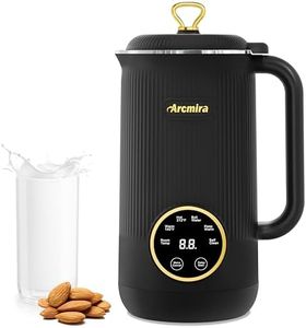 Arcmira Nut Milk Maker, 20 oz(600ml) Homemade Almond, Oat, Soy, Plant-Based Milk and Non-Dairy Beverages, Almond Milk Maker with Delay Start/Keep Warm/Boil Water, Soy Milk Maker with Nut Milk Bag