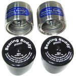 Two Bearing Buddy Protectors (2.047" Diameter) 2047 Chrome Finish With Two Bras