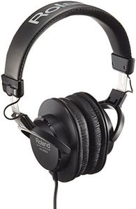 Roland RH-200 Stereo Monitor Headphones Black Coiled Cable – Clear, Accurate and Comfortable for Studio-Quality Monitoring