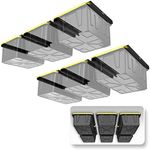 Koova Ceiling Rack | Overhead Garage Storage System for Ceiling | for 27 gal Black and Yellow Storage Bins | Made in USA | 6 Sets