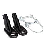 Biange Bike Trailer Hitch Connector, Cycling Adapter Accessories (2 Pack, Black)