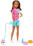 Barbie HKD77 Skipper Doll and Dog Sitter Playset with Puppy and 5 Accessories, Dolls Toy from 3 Years