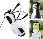 Stripebird Golf Stand Bag with Hub for Magnets (White) - 4 Way Full-Length Dividers Golf Club Bag - Flexfit Rotatable & Adjustable Dual Straps - Lightweight Golf Bag Stand - Golf Bags for Men