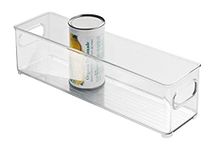 iDesign Fridge Organiser, Stackable Storage Container with Handles, Small BPA-free Clear Drawer Organizer for Kitchen, Fridge and Refrigerator, Practical Organization for Kitchen