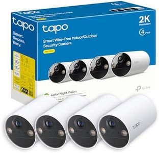Tapo C410 Telecamera per Interni ed Esterni Senza Fili, 2K 3MP, Batteria durata fino a 180 Giorni dopo una Singola Carica, Visione Notturna a Colori, Allarme Con Rilevamento del Movimento, IP65, 4pz