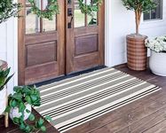 Black and White Striped Rug 24'' x 