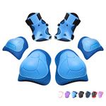 Kids/Youth Knee Pads Elbow Pads Wrist Guards 3 in 1 Protective Gear Set for Child Roller Skates, Cycling, Inline Skating, Scooter Skateboard, BMX Bike, Riding, and Multiple Outdoor Sports