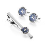 Wynameleri Cufflinks and Tie Clip Set for Men Formal Business Wedding Dress Shirts Necktie Pins Cuff Link Buttons Packed in Box T0402008