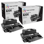 LD Compatible Replacement for HP 64X / CC364X High Yield Black Toner Cartridges (2 Pack) for Laserjet P4015dn, ...