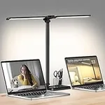 CHARYJOD Dimmable LED Desk Lamp with USB Charging Port, 50 Lighting Modes Dual Swing Arm Architect Table Lamp Light Desk Lamp for Home Office Dorm Piano Nail
