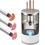 Electric Makeup Brush Cleaner Machine,USB Automatic Makeup Brush Cleaner,Quick Wash in Seconds Cosmetic Brushes Cleaning Tools,Hand Free Make up Brush Cleaner Set for Cleaning and Drying