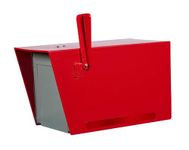 Modern Mailbox, Duraline Mailbox, Durable, Heavy Duty, Large Size,Duraline Mailbox, Post Mount Mailbox (Red)