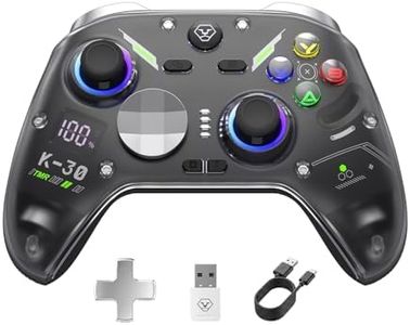 Aolion gaming K30 Wireless Gaming Controller for Switch, PC, iOS & Android, TMR Joysticks (Zero Drift), Hall Effect Triggers, Switchable ABXY Buttons, Back Buttons & RGB Lighting (2026 Upgrade)
