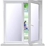 Funfox Window Privacy Film, No Glue Frosted Window Film for Glass, Opaque Door Window Covering, Static Cling Vinyl Window Film for Home Bathroom Office 17" x 78.7"