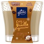 Glade® Scented Candle, Cozy Vanilla Cappuccino™, 1-Wick Candle, Air Freshener Infused with Essential Oils for Home Fragrance, 1 Count