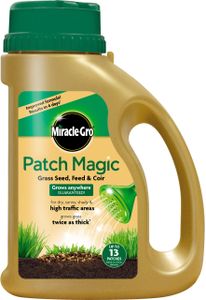 Miracle-Gro Patch Magic Grass Seed with Feed & Coir, 1015g – Green
