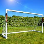 Amazon Exclusive Football Flick 8ft x 4ft Training Goal - The Best uPVC Football Goal for Gardens - All Weather Protection - Integrated Locking System For Easy Assembly