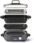 Cuisinart Cooking, 5 in 1 multicooker, grill, fry, steam, simmer and cook, non-stick, midnight gray, GRMC3E