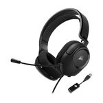 CORSAIR HS35 Surround v2 Multiplatform Wired Gaming Headset – Dolby 7.1 – Flexible Omni-Directional Microphone – Universal 3.5mm Connection – PC, Mac, PS5, PS4, Xbox, Nintendo Switch, Mobile – Carbon