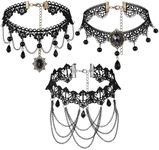 Herdear 3 Pieces Lace Choker Neckla