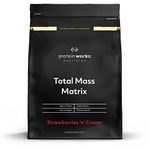 Protein Works - Total Mass Matrix Mass Gainer | High Calorie Protein Powder | Mass Building Protein Shake | Weight Gainer Protein Powder | 16 Servings | Strawberries 'n' Cream | 2kg